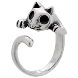 Cat Sterling Wrap Ring - Aaria Tees Aaria Tees