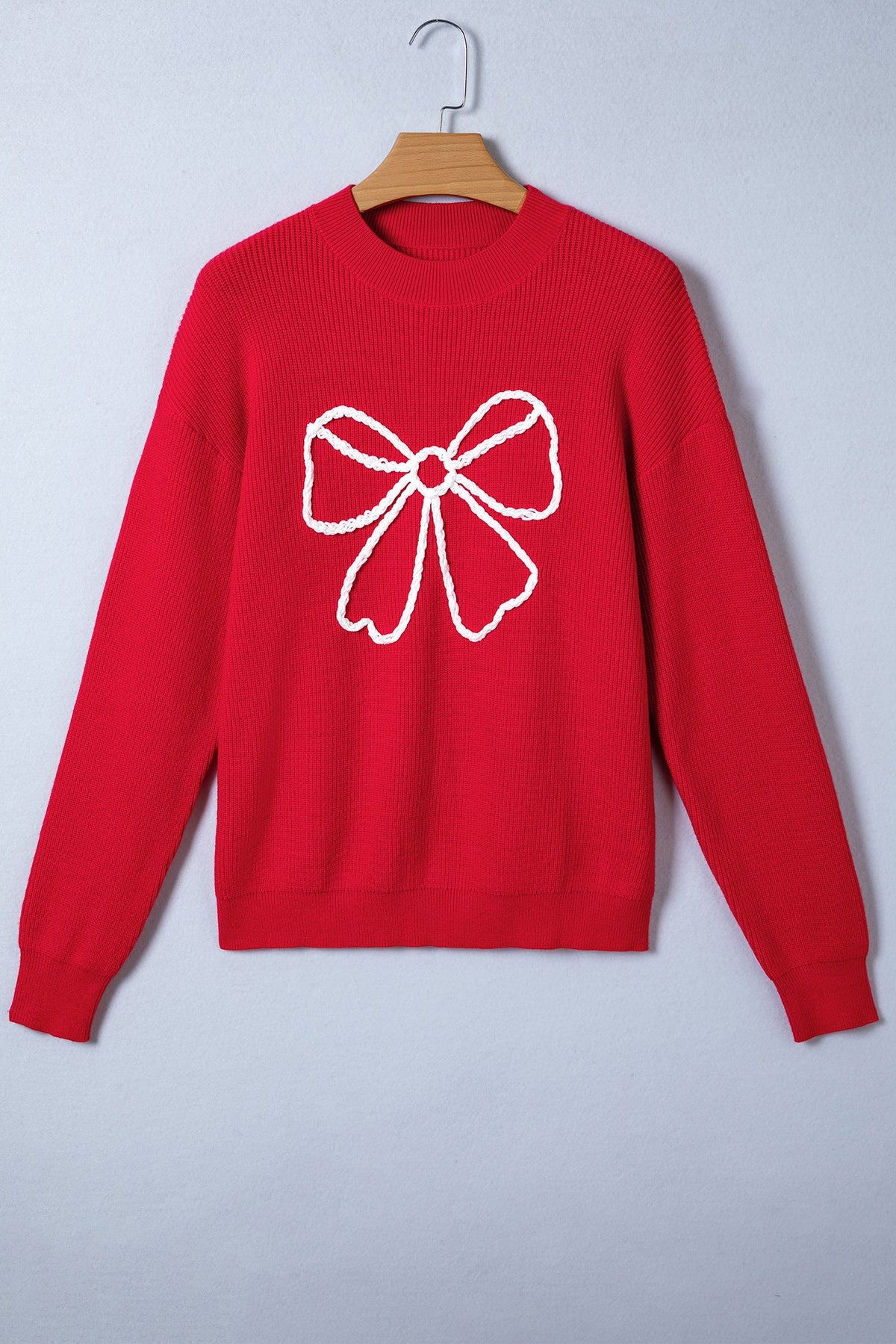 Arya Embroidered Graphic Ribbed Sweater - Aaria Tees