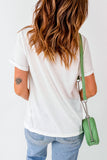 White Western Duck Graffiti Print T-Shirt - Aaria Tees Aaria Tees