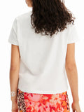 Flower Graphic Round Neck T-Shirt Aaria Tees