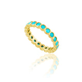 Celeste Eternity Ring - Turquoise Aaria Tees