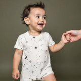 short sleeve romper | celestial - Aaria Tees Aaria Tees