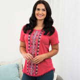 Center Lane Beaded Top - Aaria Tees Aaria Tees