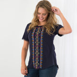 Center Lane Beaded Top - Aaria Tees Aaria Tees