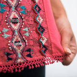 Center Lane Beaded Top - Aaria Tees Aaria Tees