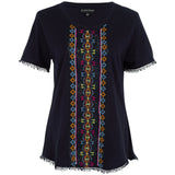 Center Lane Beaded Top - Aaria Tees Aaria Tees