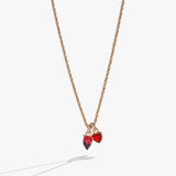 Chocolate-Covered Strawberry Duo Charm Pendant Necklace - Aaria Tees Aaria Tees