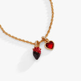 Chocolate-Covered Strawberry Duo Charm Pendant Necklace - Aaria Tees Aaria Tees