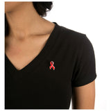 Classic Red Ribbon Lapel Pin - Aaria Tees Aaria Tees