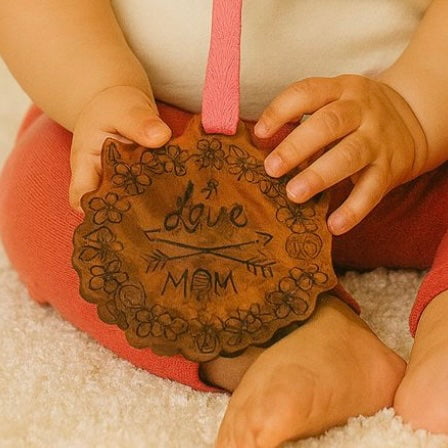 wood stroller toy | love mom - Aaria Tees Aaria Tees