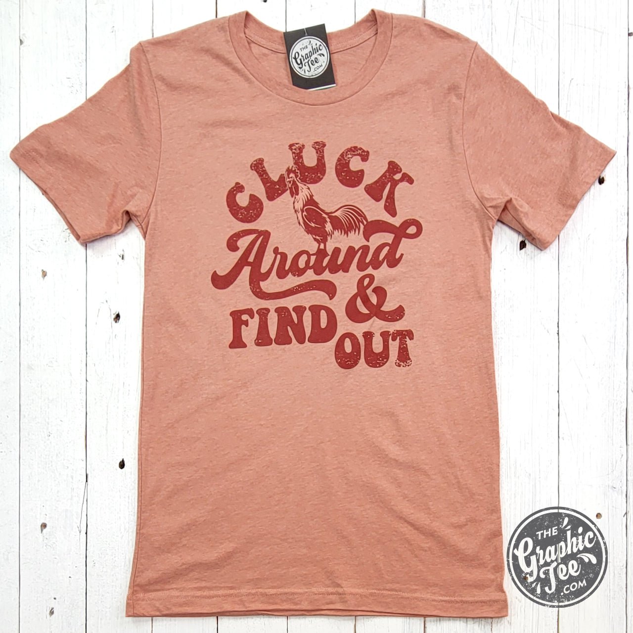 Cluck Around and Find Out Heather Sunset Short Sleeve Tee - Aaria Tees Aaria Tees