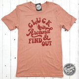 Cluck Around and Find Out Heather Sunset Short Sleeve Tee - Aaria Tees Aaria Tees