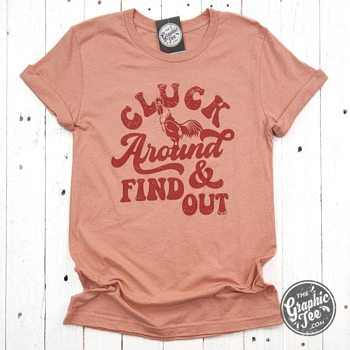 Cluck Around and Find Out Heather Sunset Short Sleeve Tee - Aaria Tees