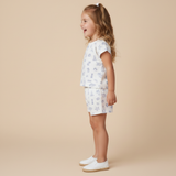 Organic Drop Shoulder Tee & Shorts Set - Coastal - Aaria Tees Aaria Tees
