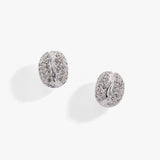 Coffee Bean Pave Crystal Stud Earrings - Aaria Tees Aaria Tees