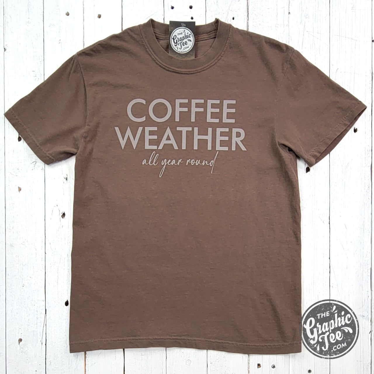 Coffee Weather All Year Round Pigment Dyed Tee - Aaria Tees Aaria Tees