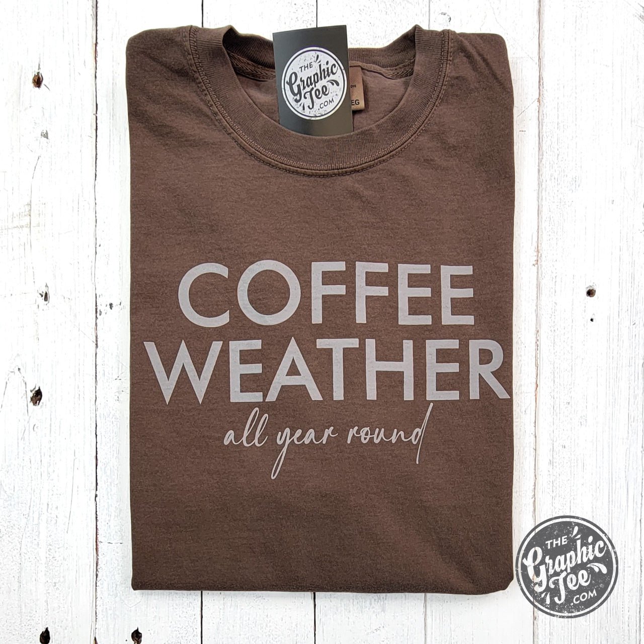 Coffee Weather All Year Round Pigment Dyed Tee - Aaria Tees Aaria Tees