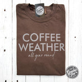 Coffee Weather All Year Round Pigment Dyed Tee - Aaria Tees Aaria Tees