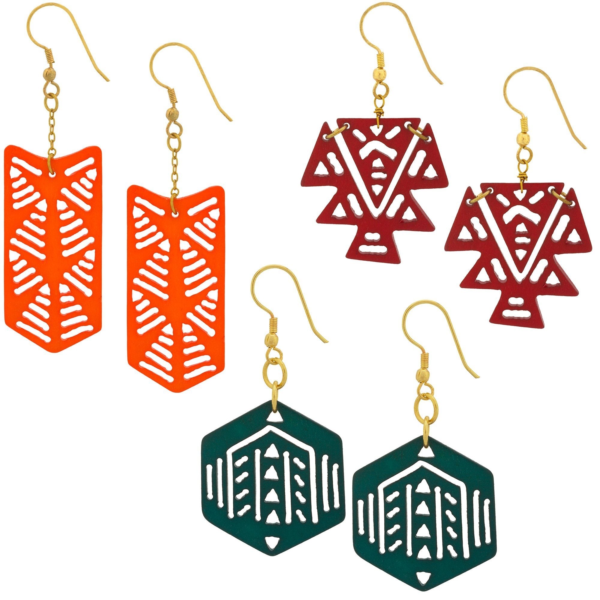 Color Cutout Earrings - Aaria Tees Aaria Tees