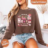 Comfort Colors Long Sleeve Ho Ho Ho Tis The Season Christmas Shirt - Aaria Tees Aaria Tees