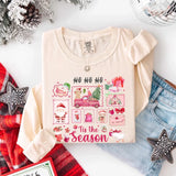 Comfort Colors Long Sleeve Ho Ho Ho Tis The Season Christmas Shirt - Aaria Tees Aaria Tees