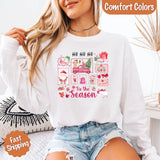 Comfort Colors Long Sleeve Ho Ho Ho Tis The Season Christmas Shirt - Aaria Tees Aaria Tees