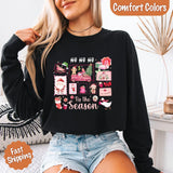 Comfort Colors Long Sleeve Ho Ho Ho Tis The Season Christmas Shirt - Aaria Tees Aaria Tees