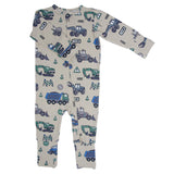Trucks Diggers Construction Convertible Romper Aaria Tees