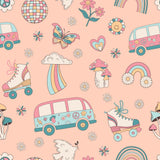 Retro Roller Skates Convertible Romper Aaria Tees