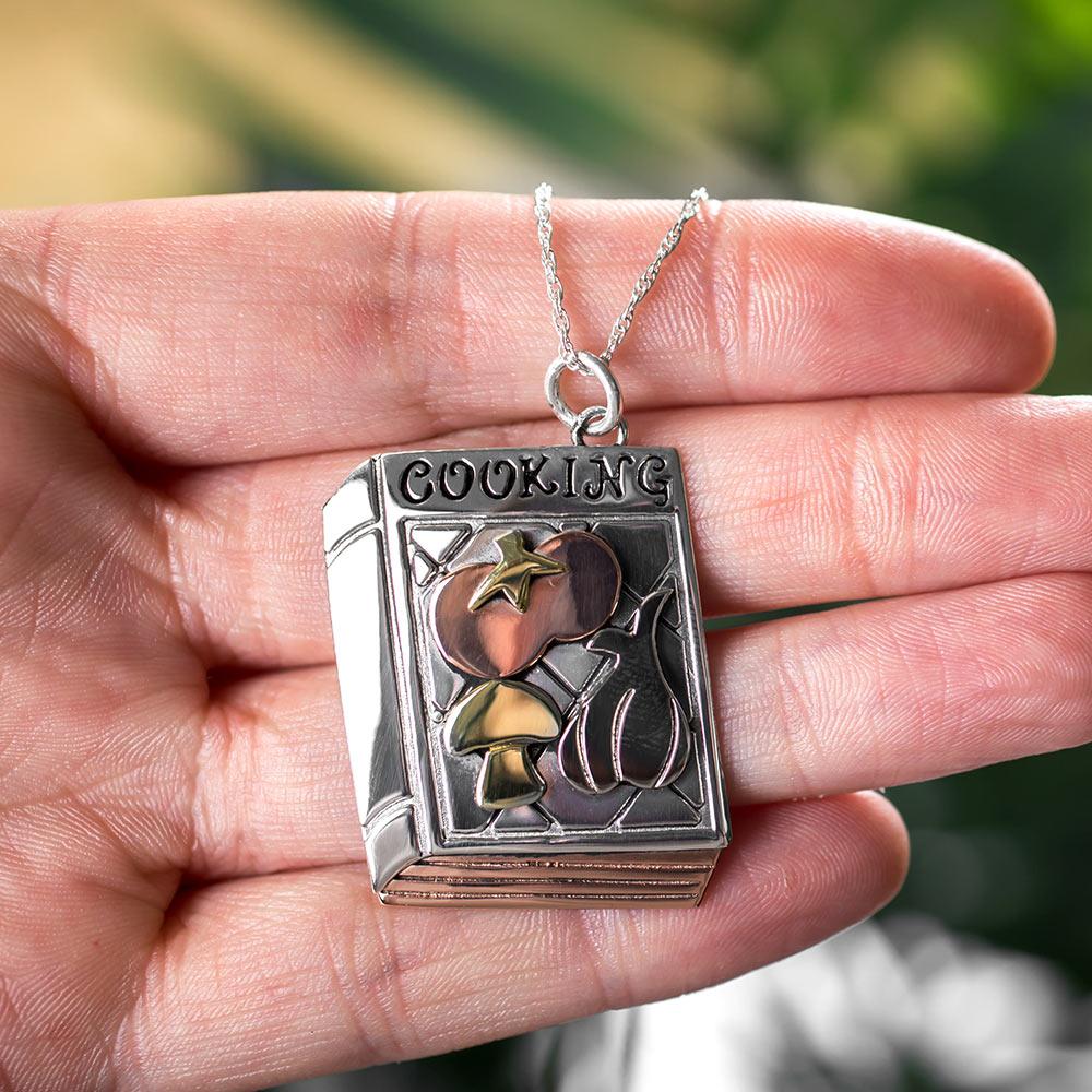 Cookbook Sterling Necklace - Aaria Tees