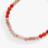 Coral Ombre Semi-Precious Beaded Anklet - Aaria Tees Aaria Tees