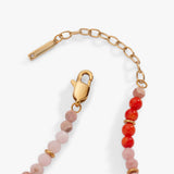 Coral Ombre Semi-Precious Beaded Anklet - Aaria Tees Aaria Tees