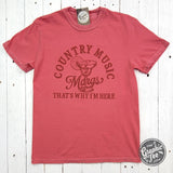 Country Music and Margs Watermelon Garment Dyed Short Sleeve Tee - Aaria Tees Aaria Tees