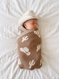 Cactus Jacquard Knit Baby Blanket - Aaria Tees Aaria Tees