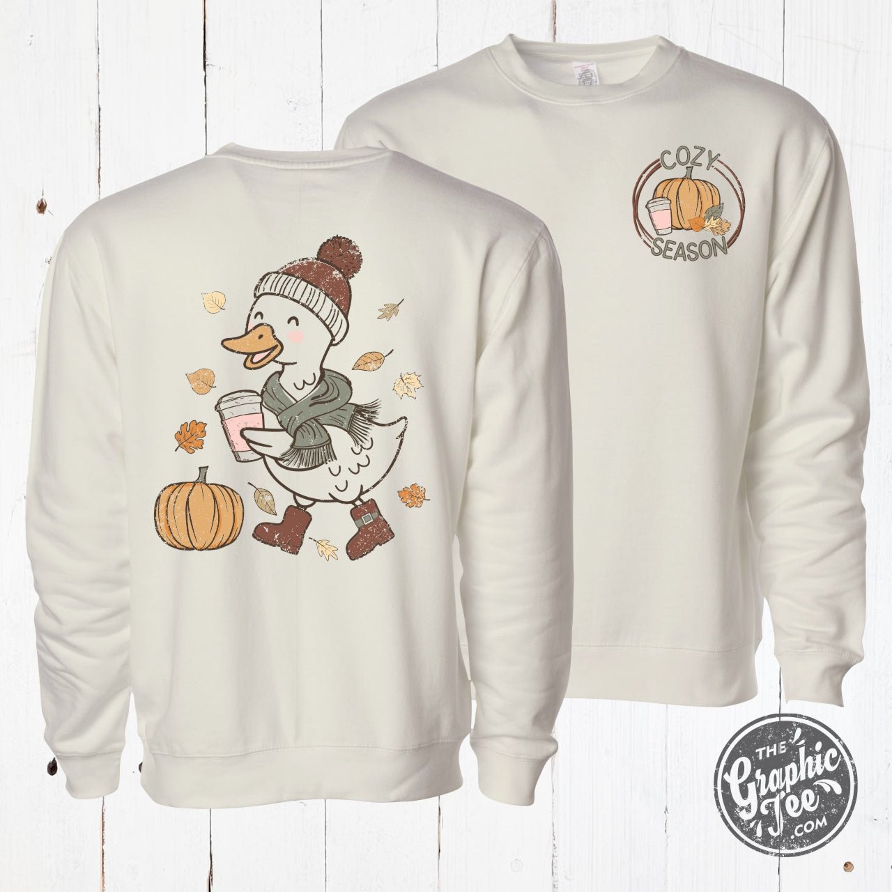 Cozy Season Duck Crewneck Sweatshirt - Aaria Tees Aaria Tees