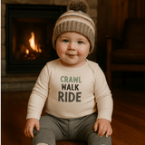 long sleeve graphic bodysuit | crawl walk ride - Aaria Tees Aaria Tees