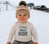 long sleeve graphic bodysuit | crawl walk ride - Aaria Tees Aaria Tees