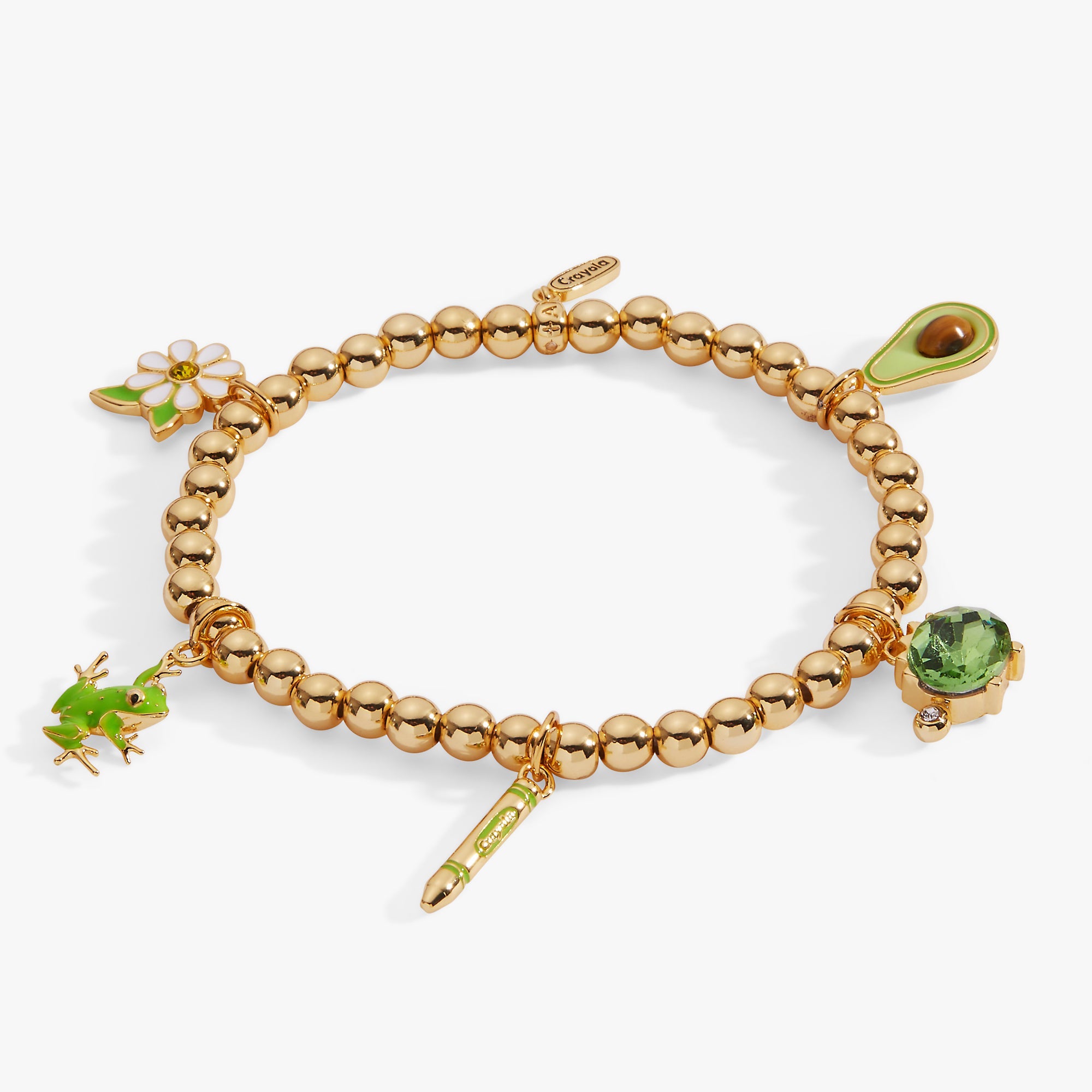 Crayola Fan Favorites Forest Green Charm Stretch Bracelet - Aaria Tees Aaria Tees