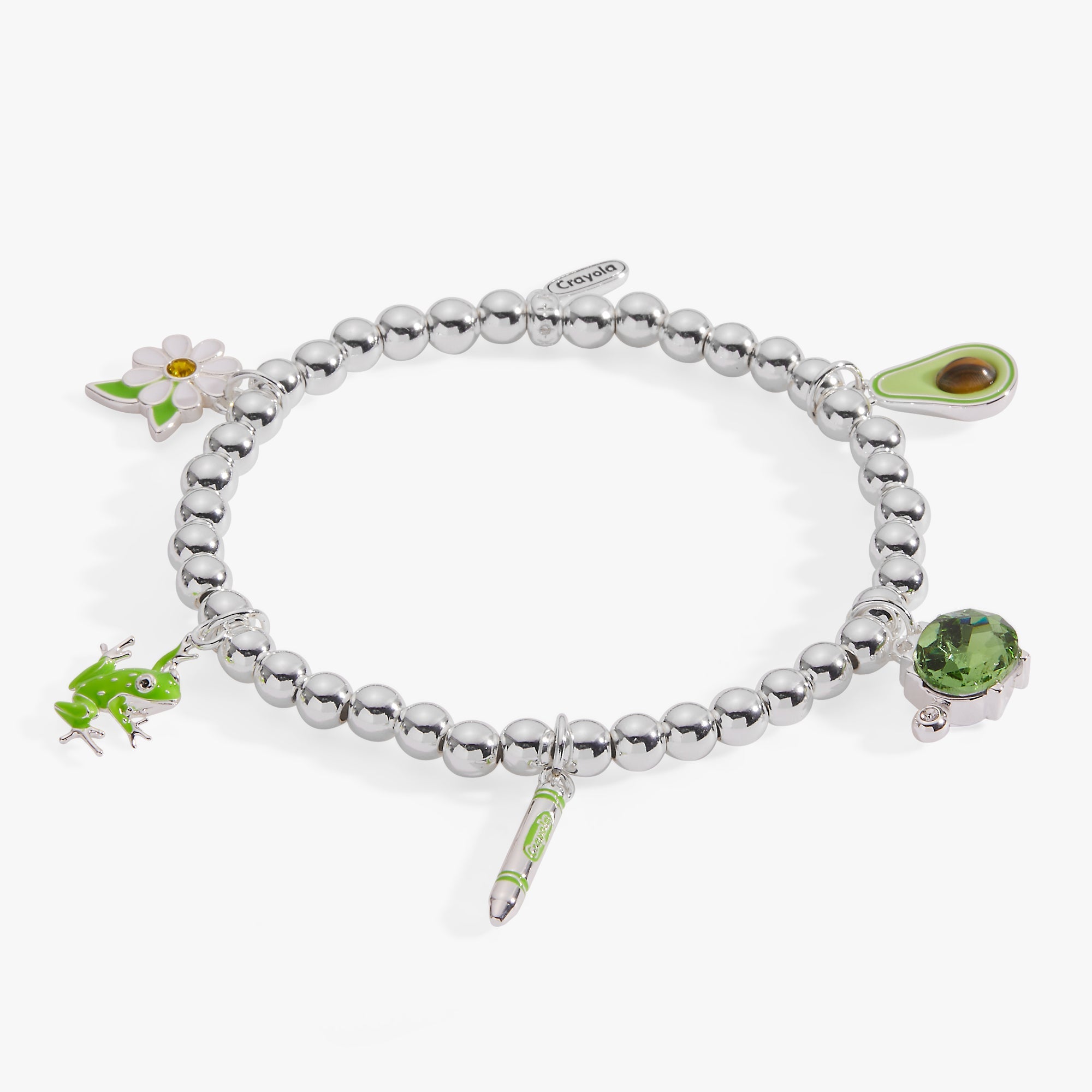 Crayola Fan Favorites Forest Green Charm Stretch Bracelet - Aaria Tees Aaria Tees