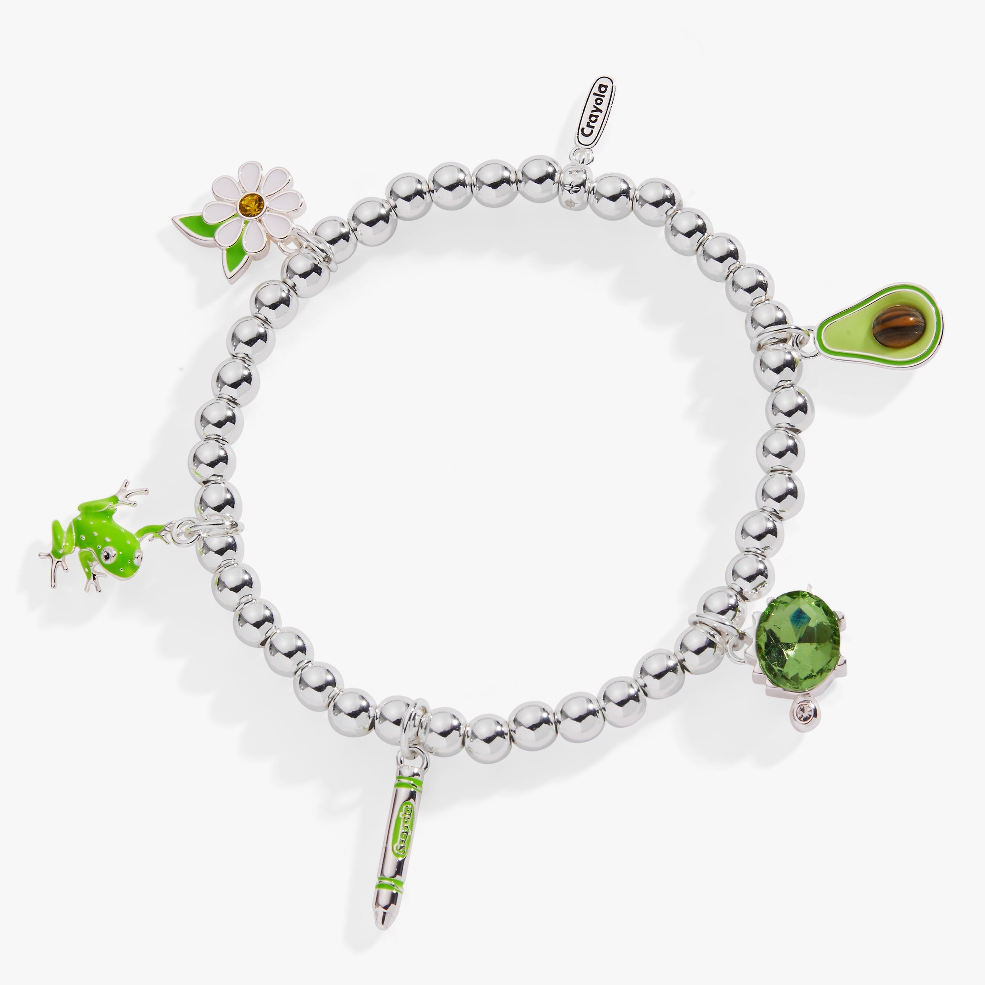 Crayola Fan Favorites Forest Green Charm Stretch Bracelet - Aaria Tees Aaria Tees