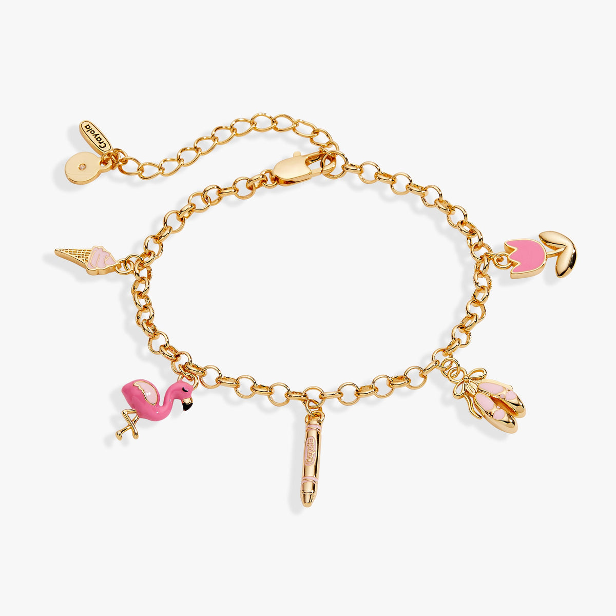 Crayola Fan Favorites Tickle Me Pink Charm Bracelet - Aaria Tees
