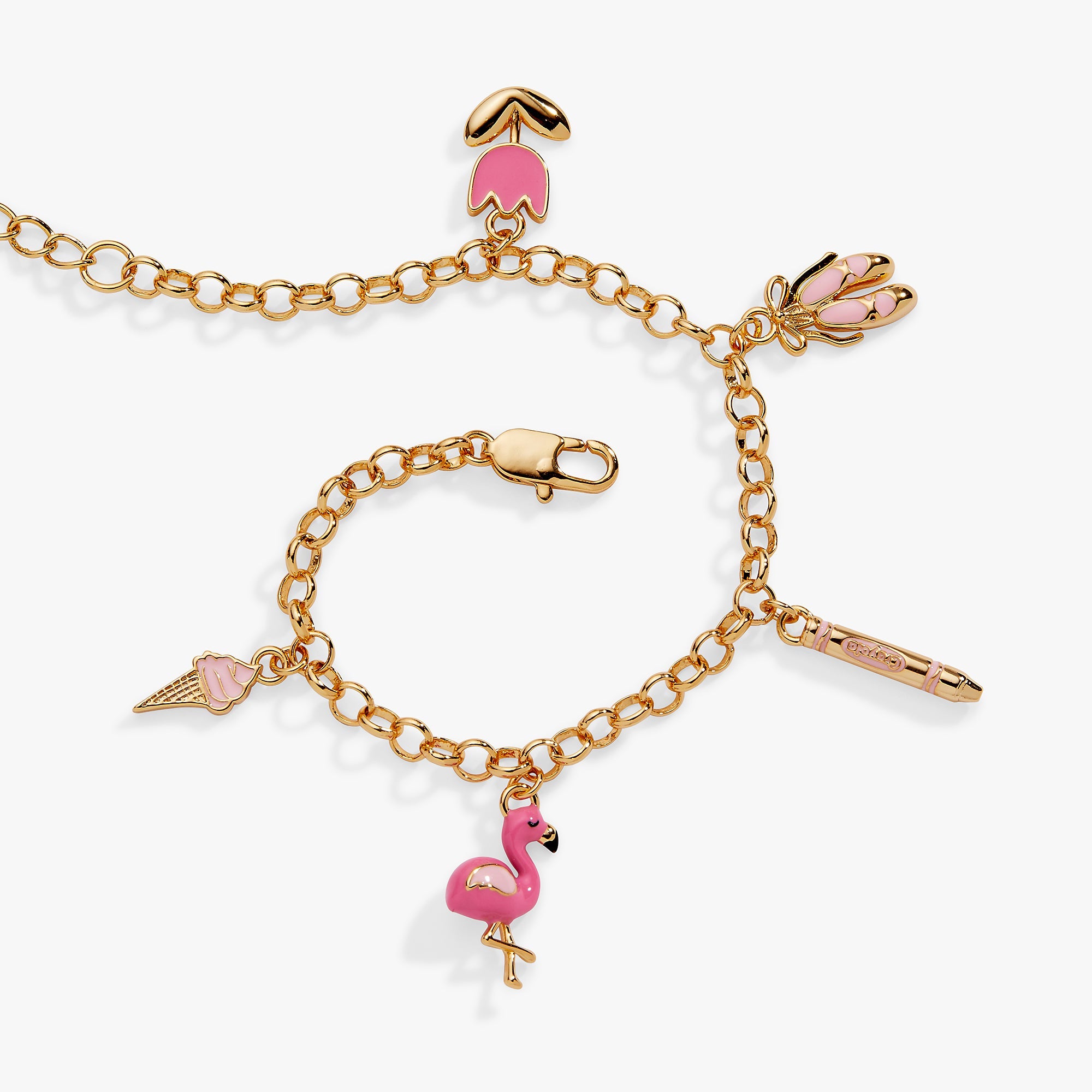 Crayola Fan Favorites Tickle Me Pink Charm Bracelet - Aaria Tees Aaria Tees