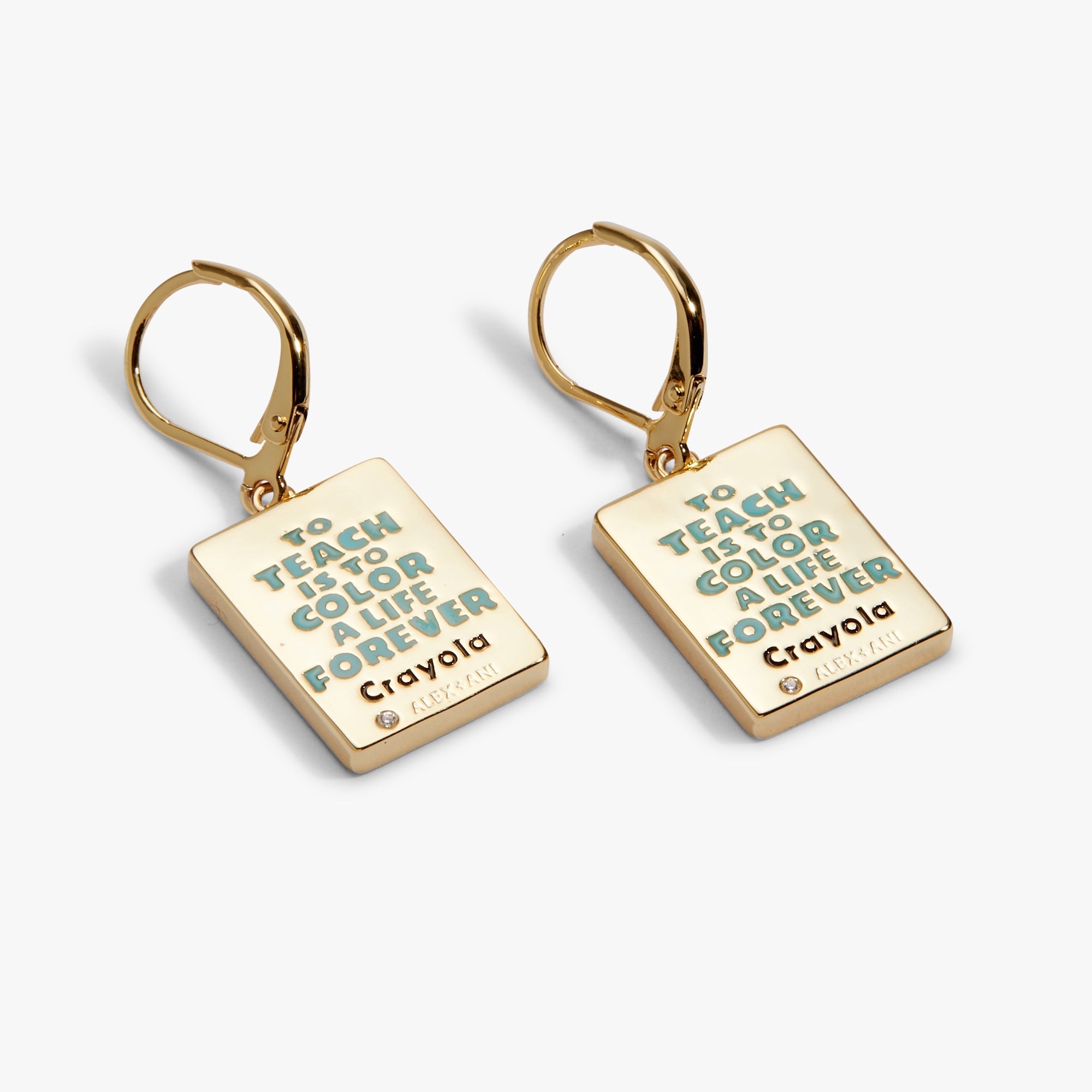 Crayola 'To Teach Is To Color A Life Forever' Crayon Box Earrings - Aaria Tees Aaria Tees