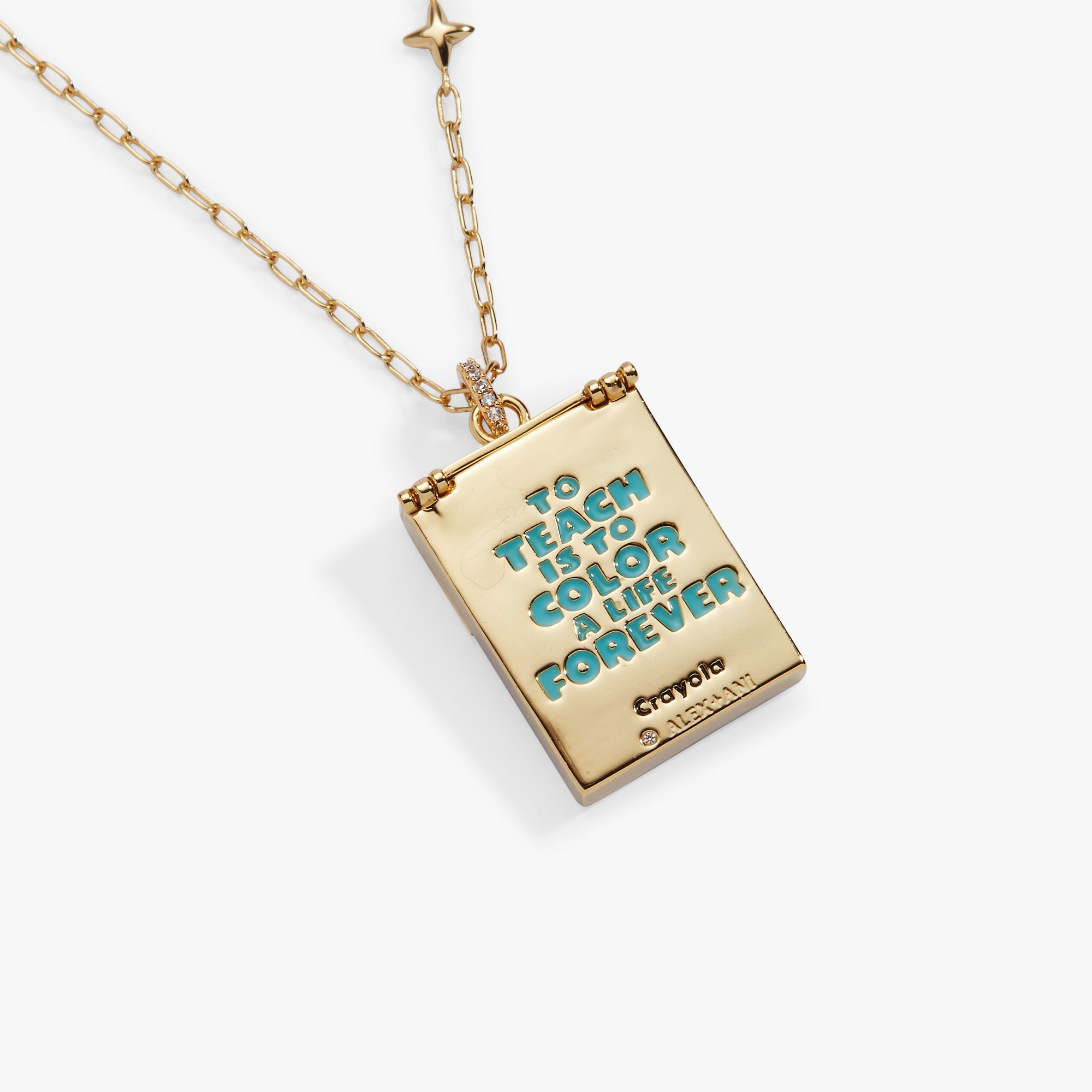 Crayola 'To Teach Is To Color A Life Forever' Crayon Box Locket - Aaria Tees Aaria Tees