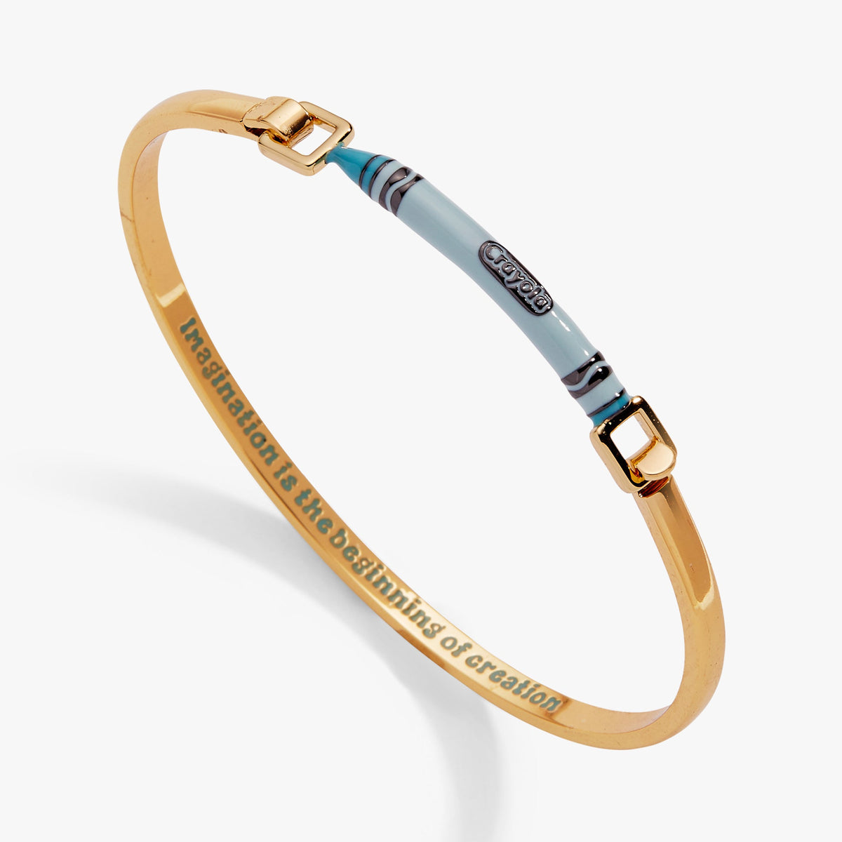 Crayola Robin's Egg Blue Crayon Tension Bangle - Aaria Tees