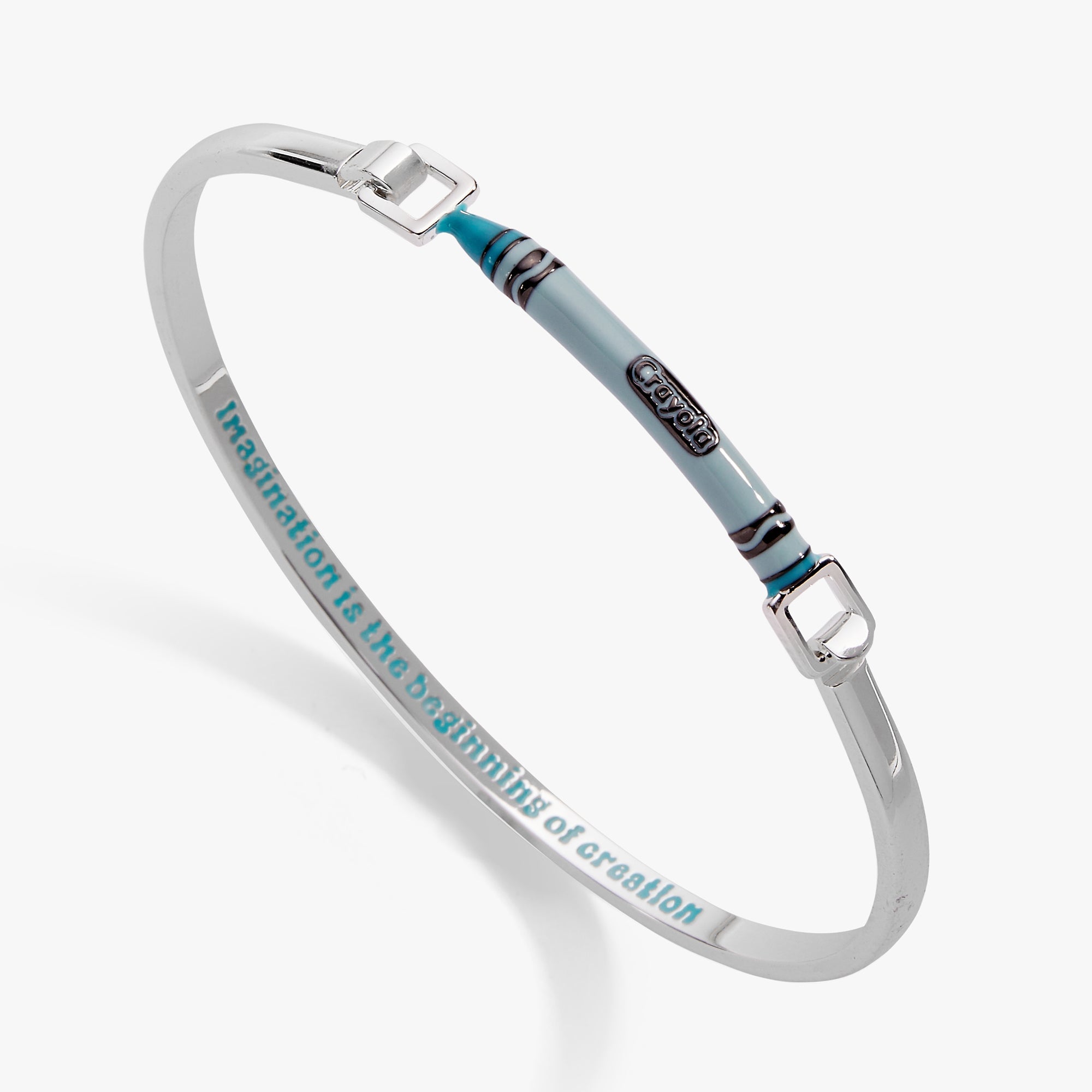 Crayola Robin's Egg Blue Crayon Tension Bangle - Aaria Tees Aaria Tees