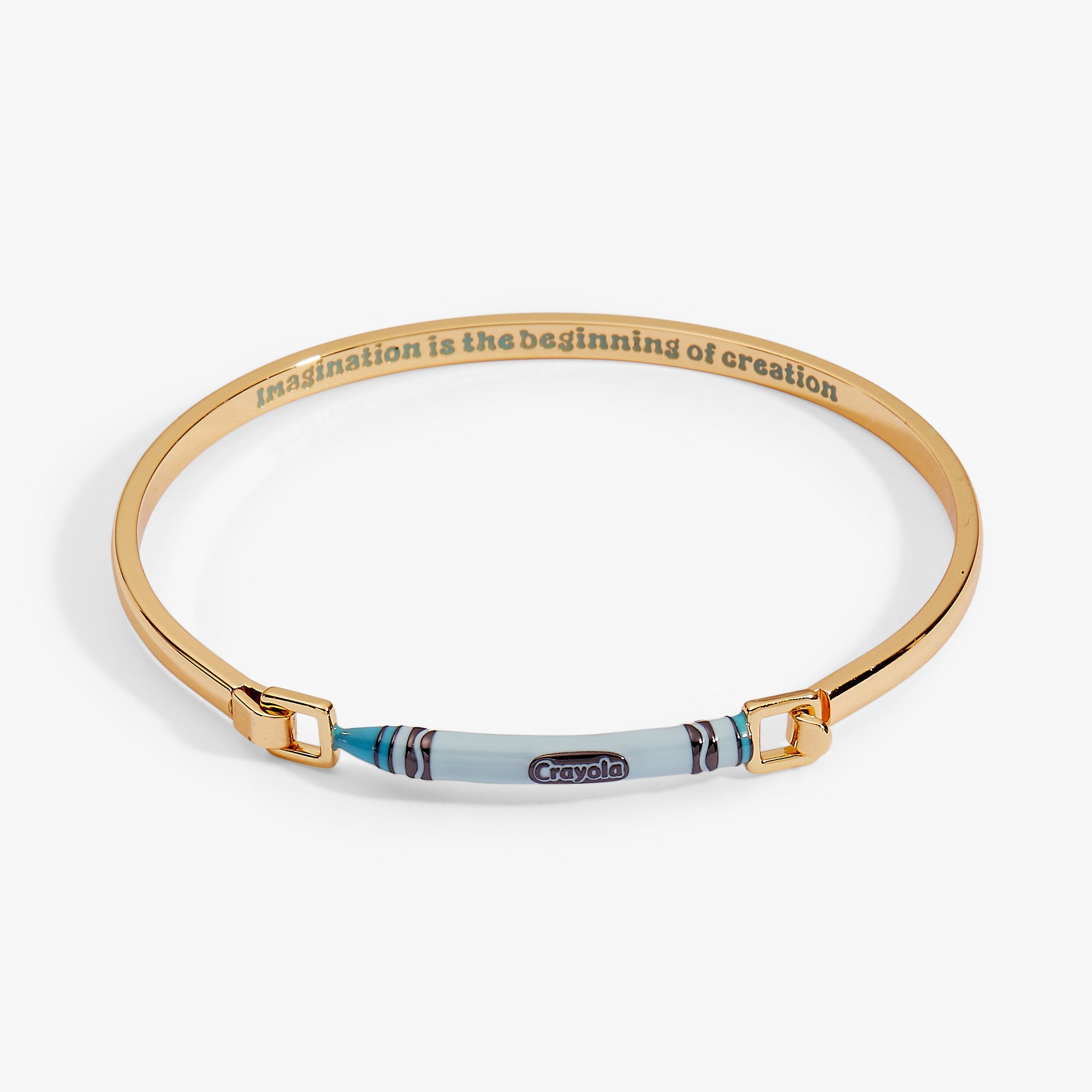 Crayola Robin's Egg Blue Crayon Tension Bangle - Aaria Tees Aaria Tees