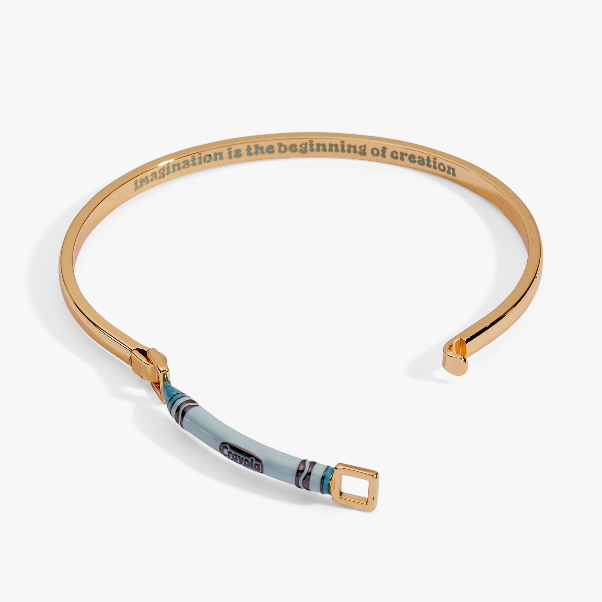 Crayola Robin's Egg Blue Crayon Tension Bangle - Aaria Tees Aaria Tees