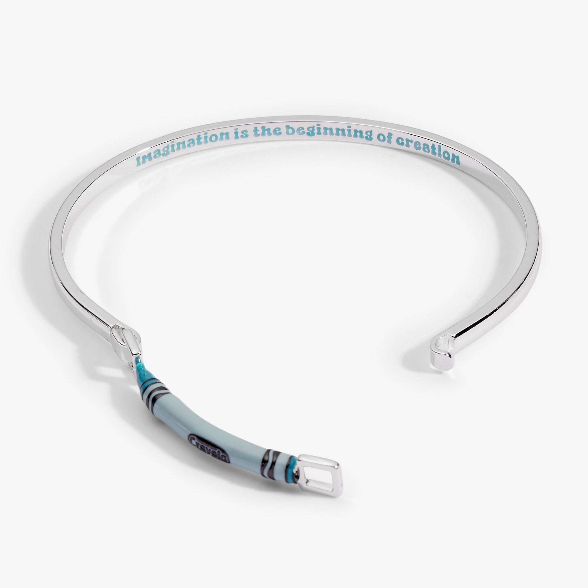 Crayola Robin's Egg Blue Crayon Tension Bangle - Aaria Tees Aaria Tees