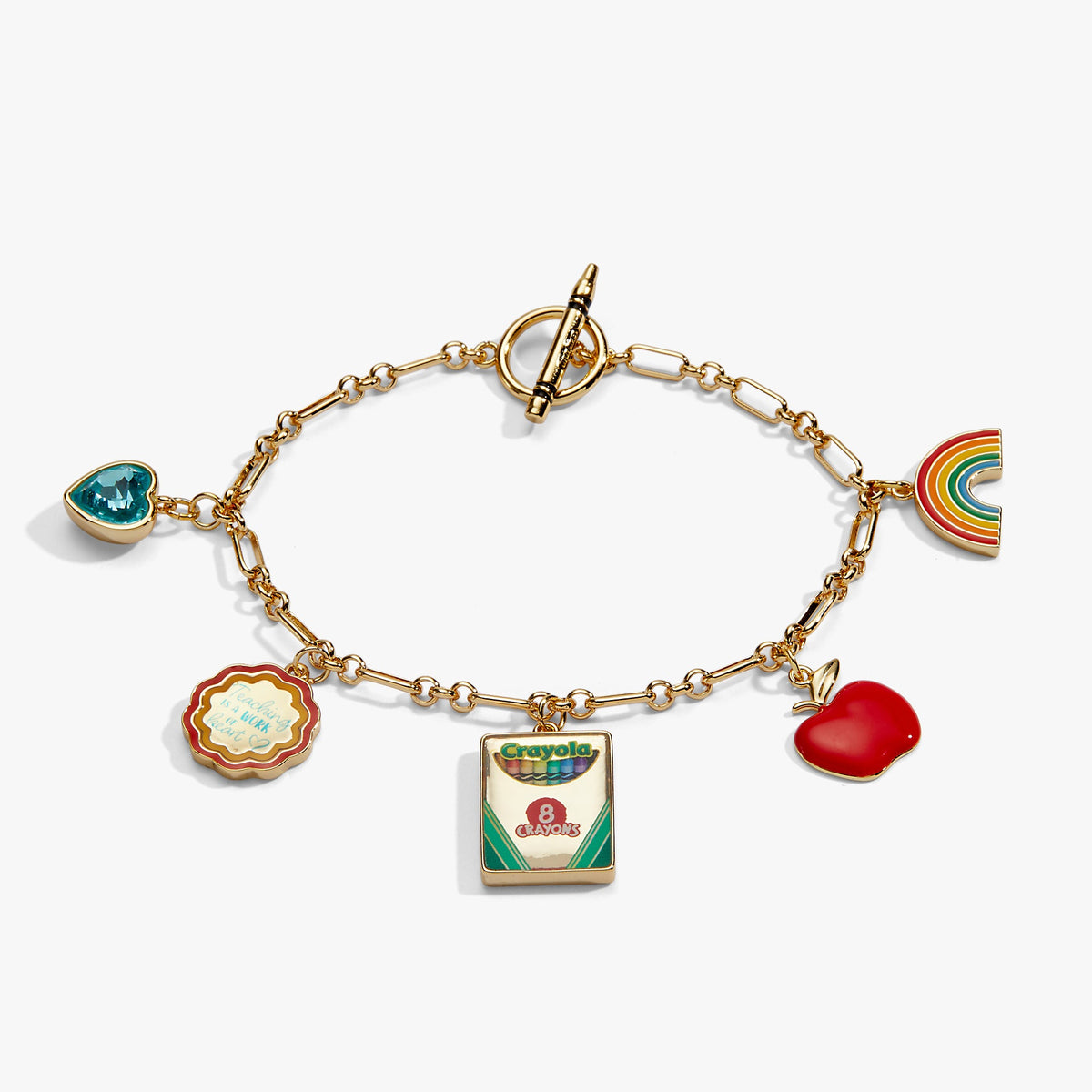 Crayola 'Teaching Is A Work Of Heart' Toggle Bracelet - Aaria Tees
